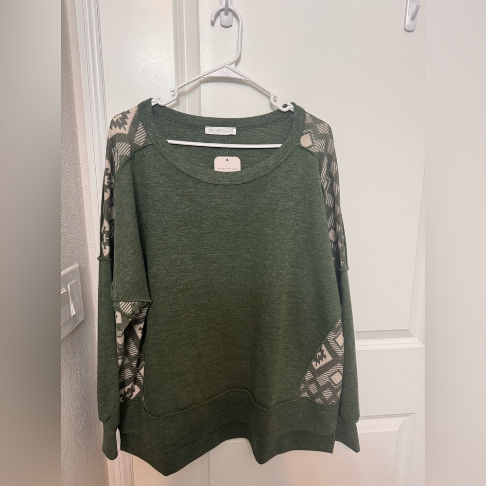 Ces Femme Olive Knit Top